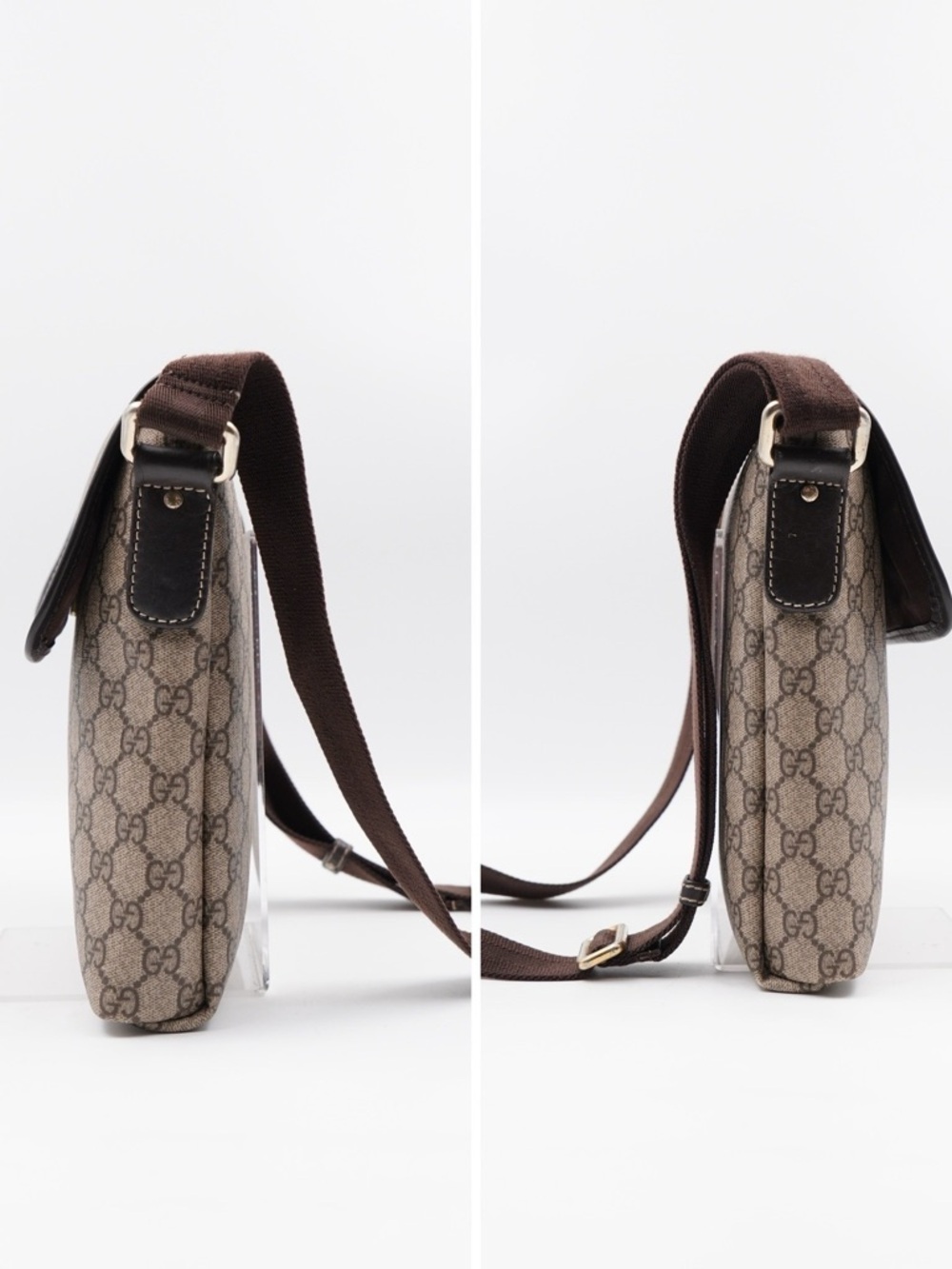 Gucci Brown GG Supreme Canvas Messenger Bag - Picture 5 of 10